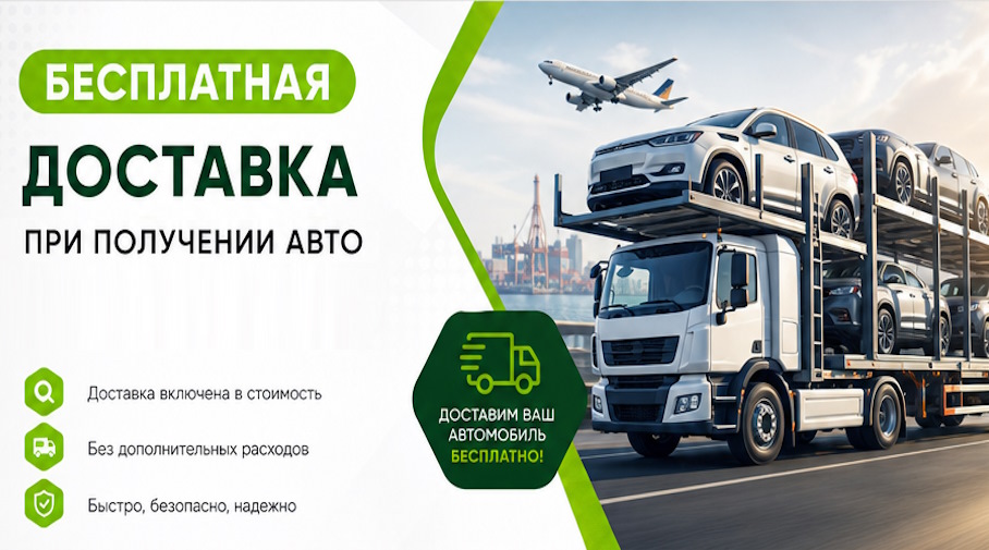 Акция! Бесплатная доставка по Димитровграде при получении авто